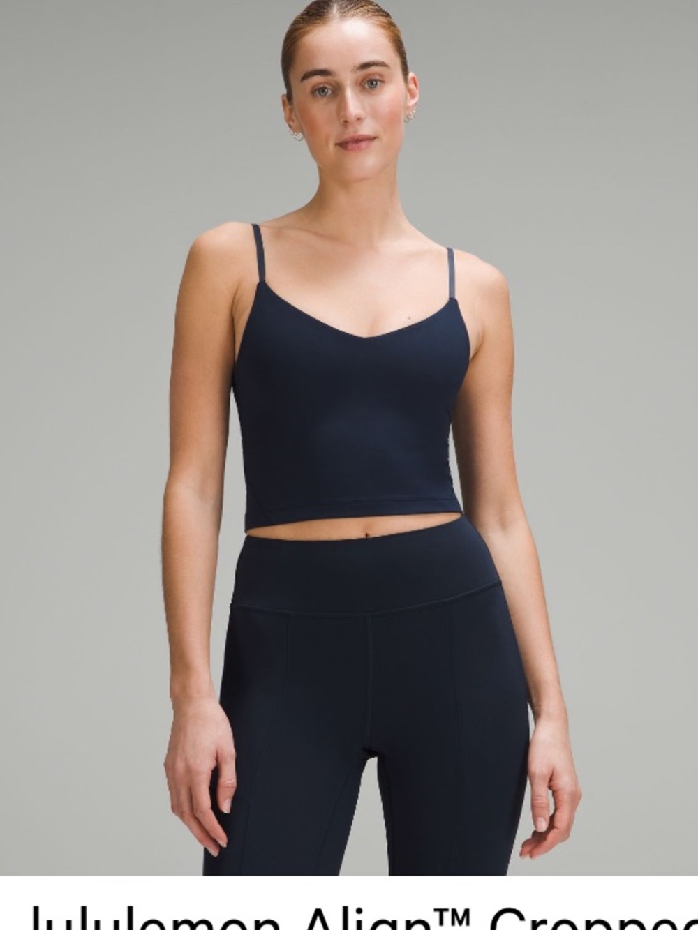 lululemon athletica Align Cropped Cami Tank Top - true navy